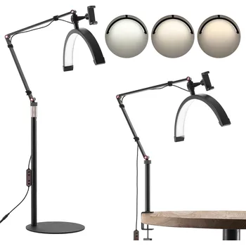 Stojací lampa Vevor Led lampa půlměsíc 2v1 s držákem telefonu a dálk. ovládáním