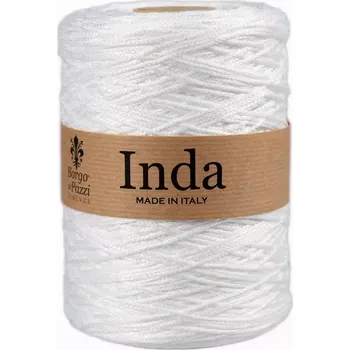Příze Borgo de Pazzi Inda 4 Bílá (Špagátová příze Inda 4 Bianco)