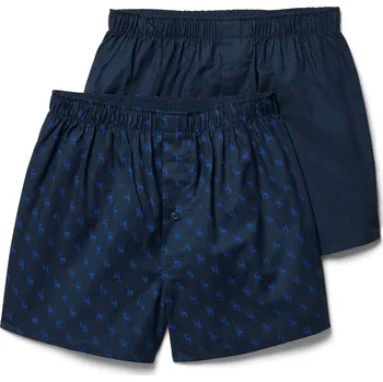 Pánské spodní prádlo 706753 - Tchibo - Flanelové boxerky - pro muže - vel. XXL/8 - barva: modrá/s potiskem