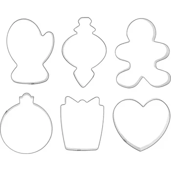 Vánoce Vykrajovačky Vánoční ozdoba 6 ks