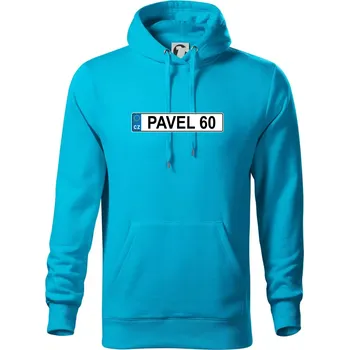 Pánská mikina SPZ Pavel 60 - Mikina pánská Cape s kapucí - 5XL ( Světlý tyrkys )