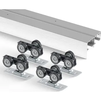 Stavebniny Vevor Posuvné bypass kování 6ft, hliník, pro 2 dveře, tloušťka 1 3/8"/1 3/4"