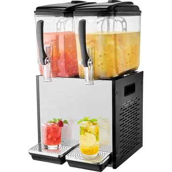 Dávkovač nápoje Vevor Výdejník nápojů 2×12 l nerez 286 W chlazení 45°F–54°F pro bar