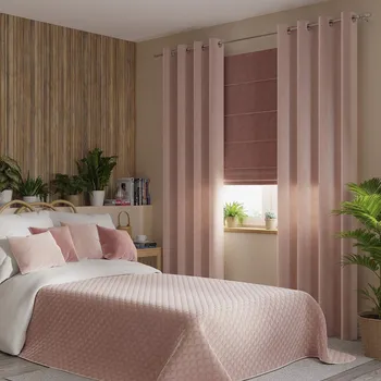 Povlečení Závěs sametový - kroužky výška 220 cm x šíře 140 cm pudrově růžová