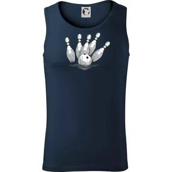 Bowling kresba - Tílko pánské Core - S ( Námořní modrá (velmi tmavá - téměř černá) )