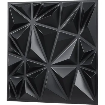 Obklad Vevor Nástěnné 3d panely pvc 33 kusů 11.81×11.81 in 32 sq.ft matná černá