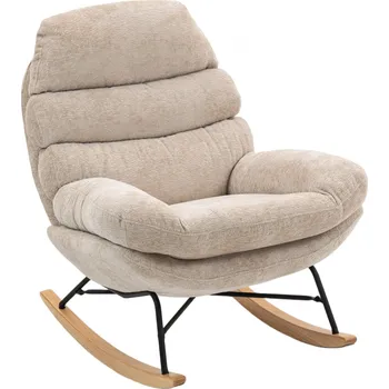 Křeslo Houpací křeslo na křížených nohách | krémově bílé