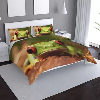 Povlečení Sablio Povlečení Zelená žába - 140x220 / 90x70