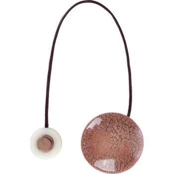 Váza SADA 2KS DEKORAČNÍ SPONA NA ZÁVĚS CLARA S MAGNETEM 5 X 15 CM HNĚDÁ