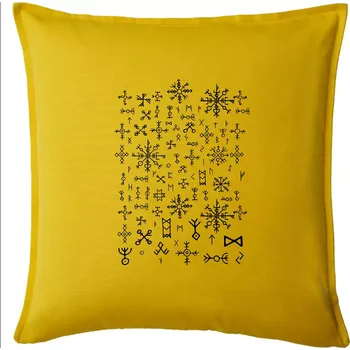 Polštář Vikingské runy - Polštář 50x50 - 50x50 - Pouze potah ( Žlutá )