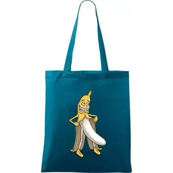 Úchylný banán (Hana-creative) - Taška bavlněná - 42 x 38 cm ( Petrolejová )