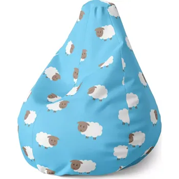Sedací pytel Sablio Sedací vak Pear Ovečky - 140 x 100 x 25 cm