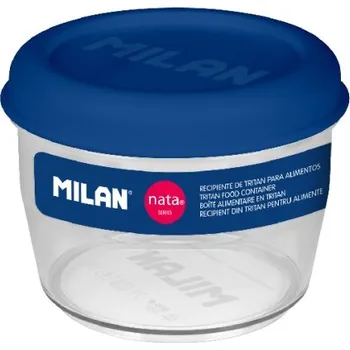 Svačinový box Box na potraviny kulatý MILAN Tritan (nata 624 series) 0,5L - modrý