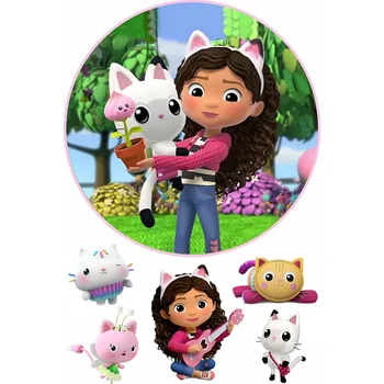 Jedlá dekorace na dort Gabbi 4 - jedlý papír - Bez úprav / Jedlý papír / Bez decor gelu