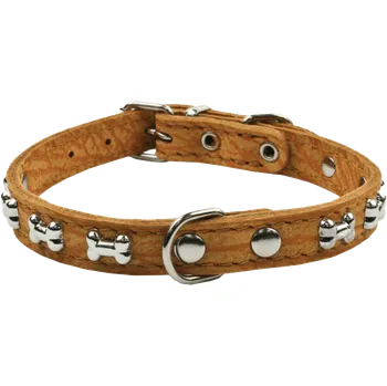 Obojek pro psa Kožený obojek BaF Bella červený 1,6 x 40cm