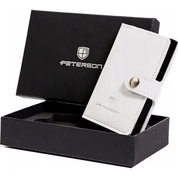 Peněženka Peterson dámská peněženka z pravé kůže bílá