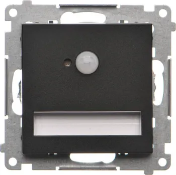 LED osvětlení s pohybovým sensorem, 14 V / 0,78 W, barva světla studená, Simon 55 TOSC5K14.01/149, černá metalizovaná