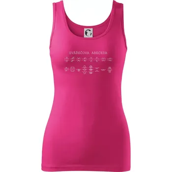 Dámské tričko Svářeč - Svářečova abeceda - Dámské tílko - 2XL ( Purpurová )