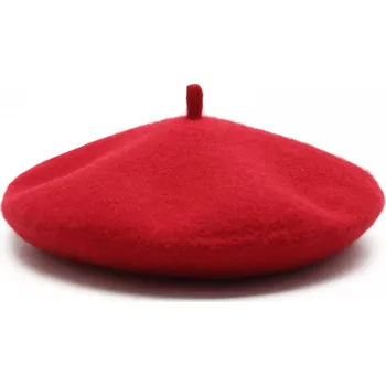 Čepice Miss Lulu dámský baret - červená