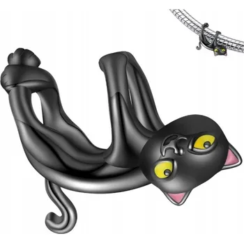 Přívěsek CHARMS přívěsek KOČKA korálek stříbro S925 visící