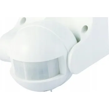 Pohybové čidlo PIR čidlo pohybu CP-2B BÍLÉ nástěnné venkovní 180 stupňů malé s regulací