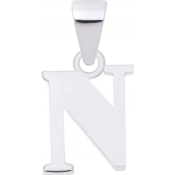 Přívěsek Stříbrný přívěsek písmeno N hladký dámský Ag 925 přívěsek