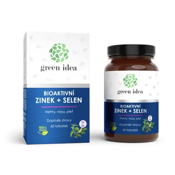 GREEN IDEA Bioaktivní zinek + selen 60 tob.