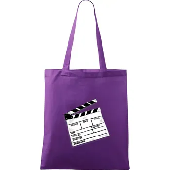 Filmová klapka - Taška bavlněná - 42 x 38 cm ( Fialová )