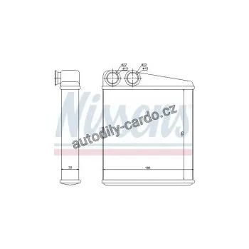 Chladič motoru Výměník tepla NISSENS 72206