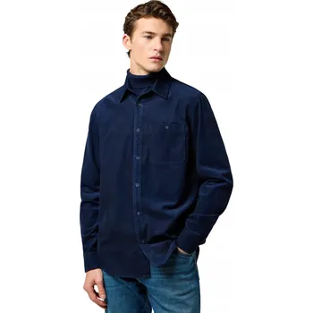 Pánská košile Košile Wrangler 1 PKT CORDUROY SHIRT 112371527 Navy XL - Manšestrová košile