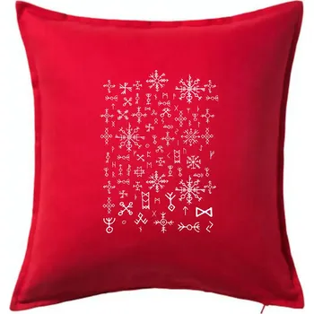 Polštář Vikingské runy - Polštář 50x50 - 50x50 - Pouze potah ( Červená )