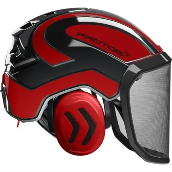 Pracovní přilba Přilba Protos Integral FOREST černá/červená G16 - Černá, Červená / černá