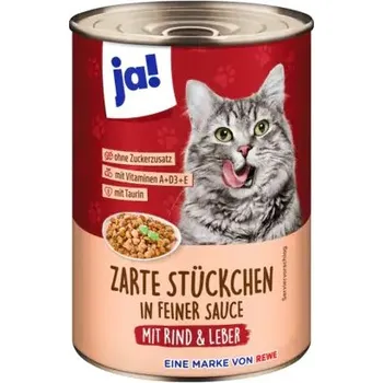 První čtění Ja! Zarte Stückchcen mit Rind und Leber 415g