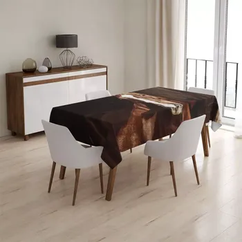 ubrus Sablio Ubrus Kůň ve stáji - 90x90 cm