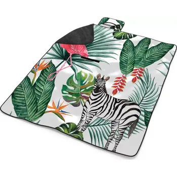 deka Sablio Plážová deka Zebra a plameňák: 200x140 cm