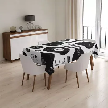 ubrus Sablio Ubrus Kočička a medvěd - 90x90 cm