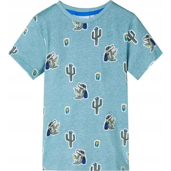 Chlapecké tričko VidaXL dětské modré tričko bavlna velikost 128