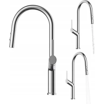 Vodovodní baterie Stojánková kuchyňská baterie Granitan NOKKA stříbrná