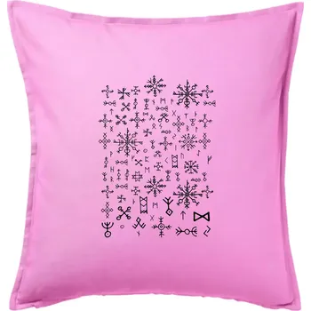 Polštář Vikingské runy - Polštář 50x50 - 50x50 - Pouze potah ( Růžová )