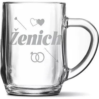 Sklenice Sablio Půllitr Ženich šíp: 0,5