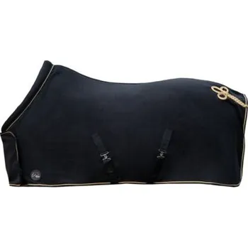 Deka pro koně Odpocovací deka s límcem černá/zlatá