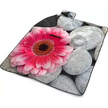 deka Sablio Plážová deka Gerbera na kamenech: 200x140 cm