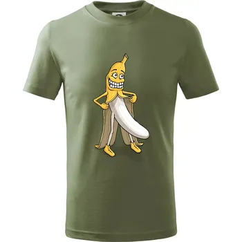 Chlapecké oblečení Úchylný banán (Hana-creative) - Tričko dětské bavlněné - 134 cm/8 let ( Khaki )