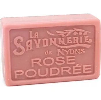 Mýdlo Marseillské mýdlo La Savonnerie de Nyons ROSE POUDREE, pudrová růže, 100g