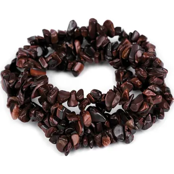 Drahý kámen Minerální zlomky Býčí oko na silonu, střední, býčí oko