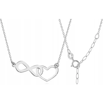 Šperk Stříbrný řetízek CELEBRITKA nekonečno srdce