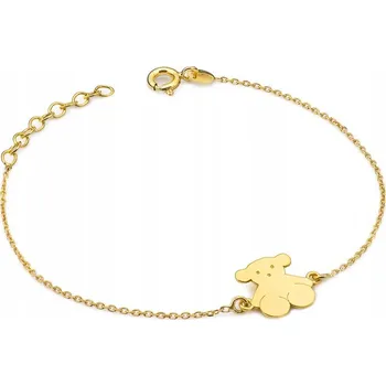 Náramek STŘÍBRNÝ Dámský Náramek ryzost 925 s Medvídkem