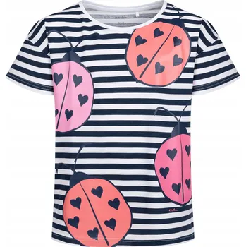 Dívčí oblečení Dívčí tričko s proužky bavlna velikost 140, tričko s beruškou Endo