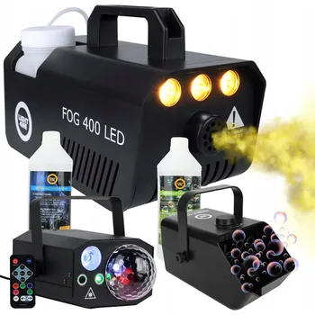 Osvětlovací technika Výrobník mlhy Light4Me GIG SET 2 VÝROBNÍK MLHY A BUBLIN 2X NÁPLŇ EFEKT 0,25 l 400 W