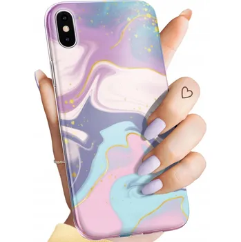 Pouzdro na mobilní telefon Zadní Kryt Hello Case pro Apple iPhone X, iPhone XS fialový